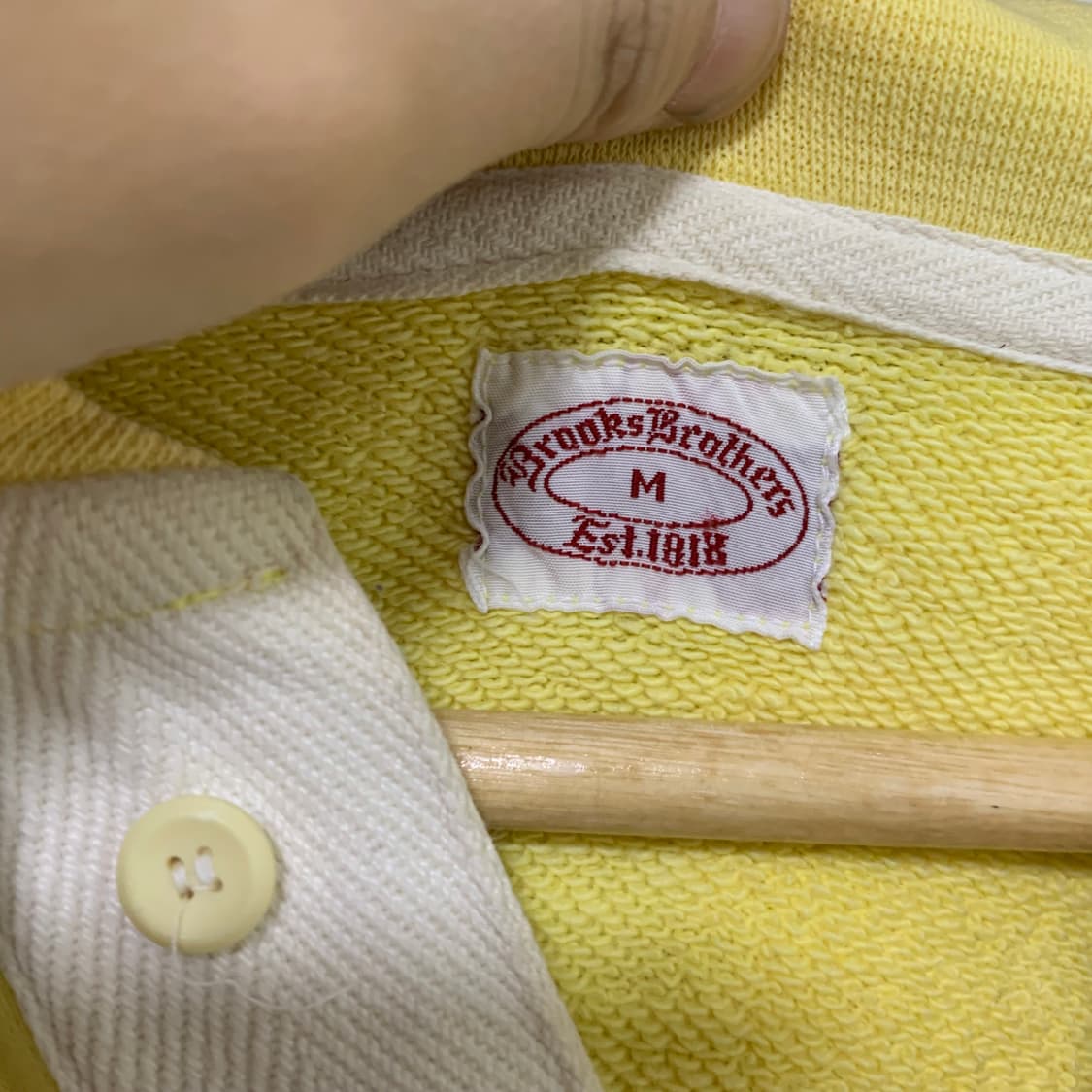 브룩스 브라더스 빈티지 옐로우 후드티 여성 상품이미지3