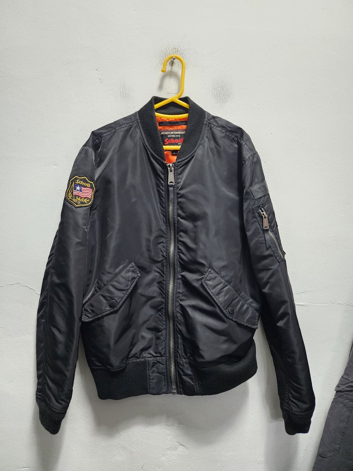 Schott 쇼트 블랙 MA-1 항공점퍼 상품이미지1