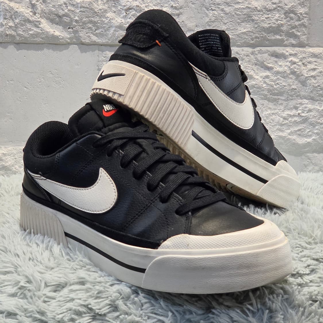 6q-6:나이키 코트 레거시 리프트 블랙 (27cm) 상품이미지4