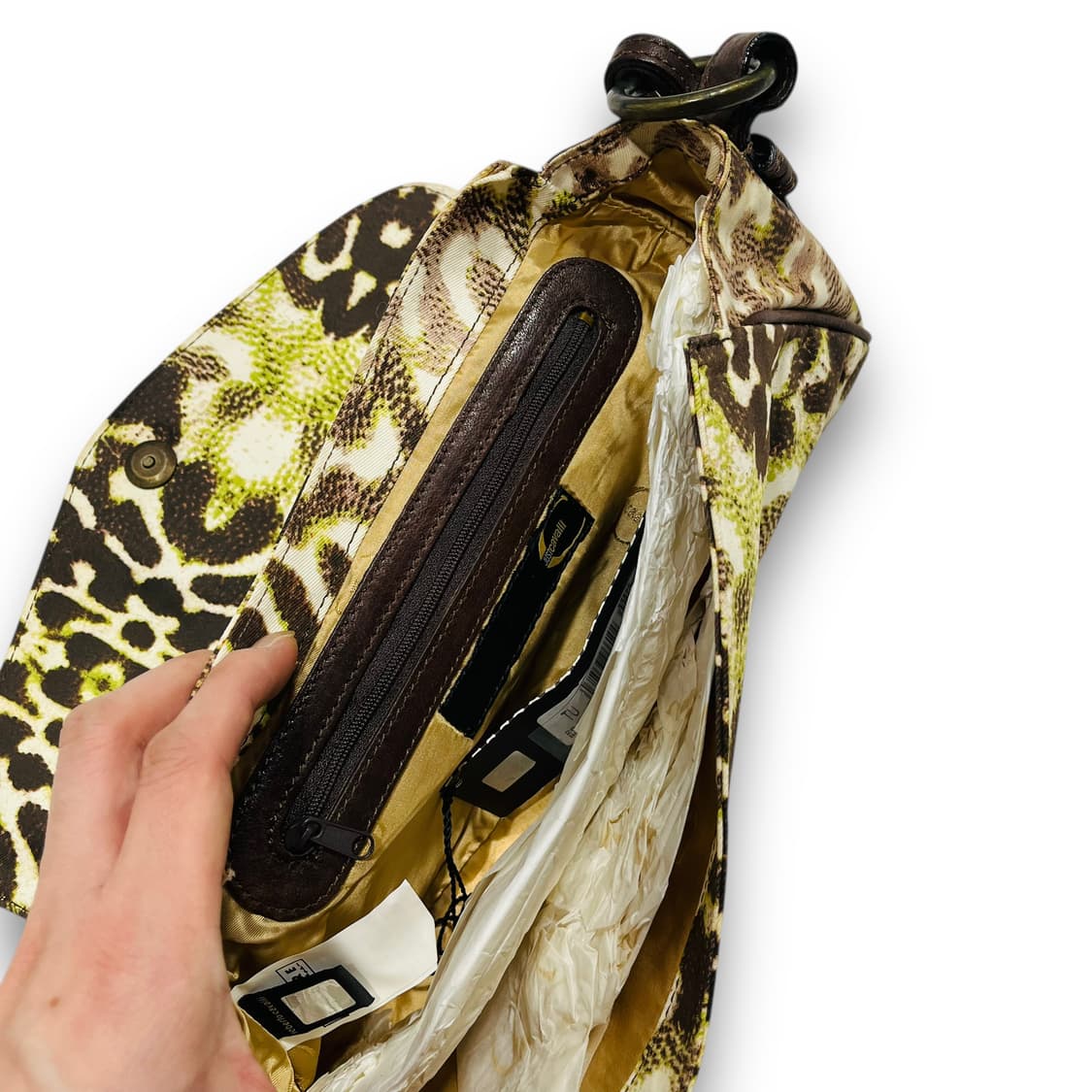 저스트 카발리 00s 데드스탁 레오파드 레더 숄더백 상품이미지7