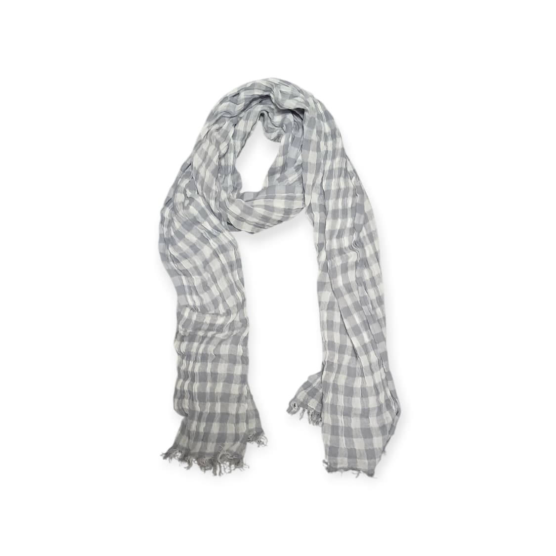 모리걸 그레이 체크 스카프 상품이미지1