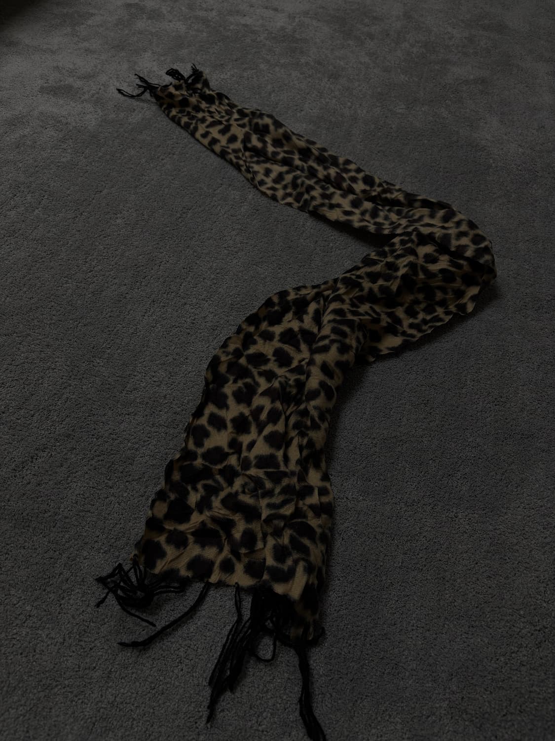 Vintage v-kei punk mood leopard scarf 상품이미지2
