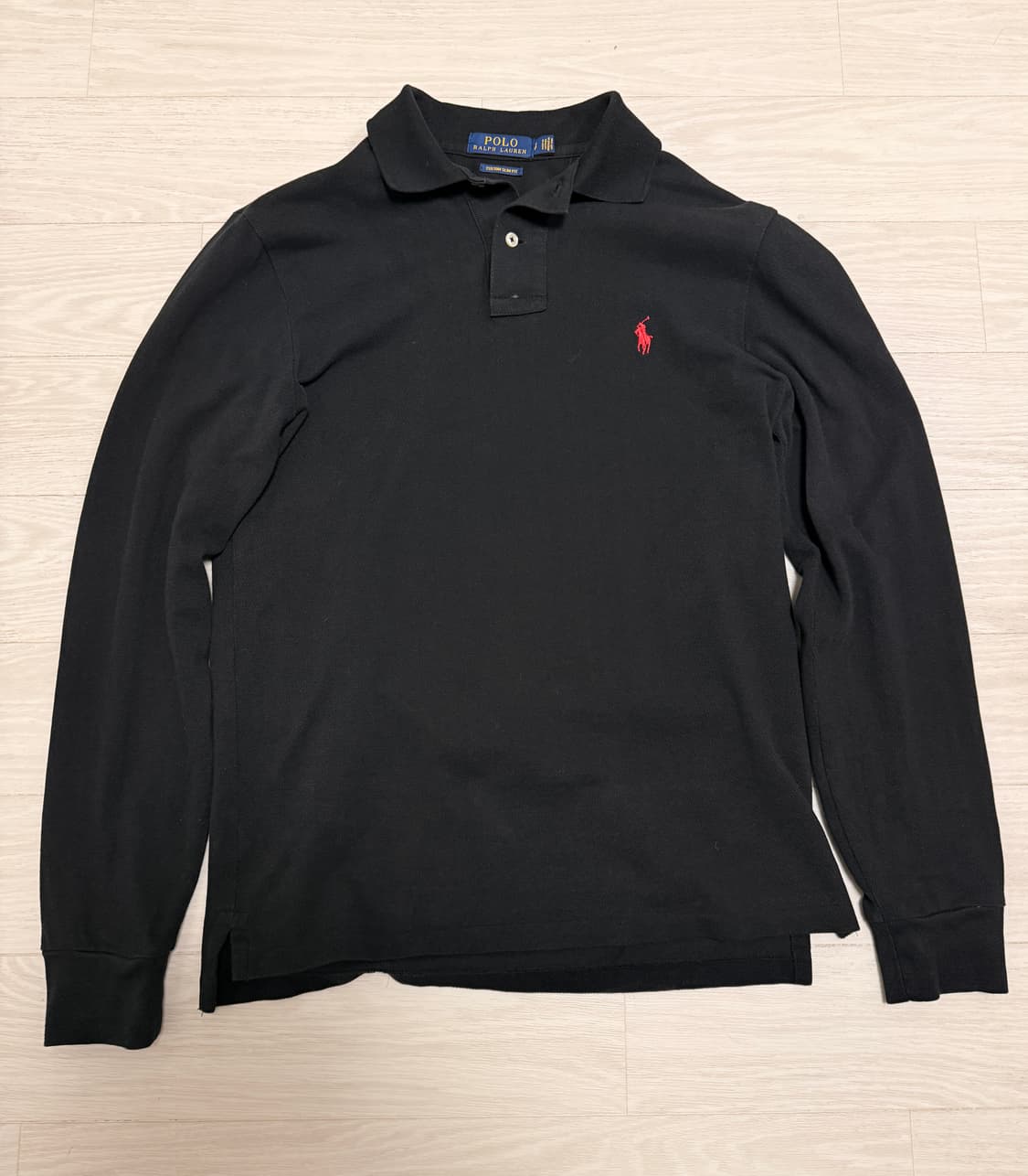 [폴로 랄프로렌] 슬림핏 롱 슬리브 메시 폴로 및 체크 울 머플러 상품이미지2