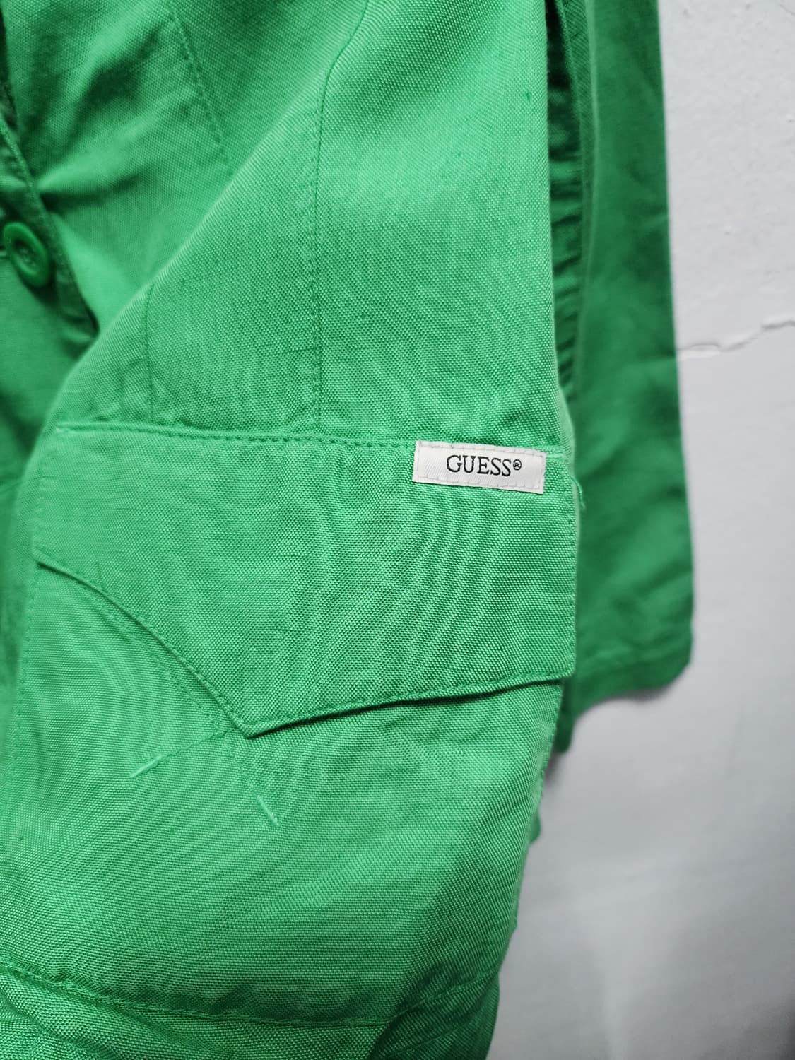 게스 Y2K 그린 린넨 블레이저  상품이미지4