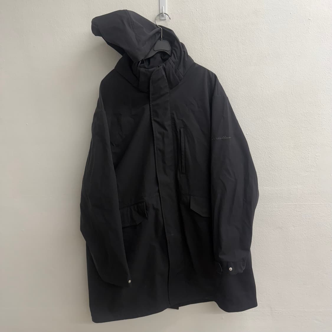 에디바우어 블랙 후드 코트 (3XL) 상품이미지1