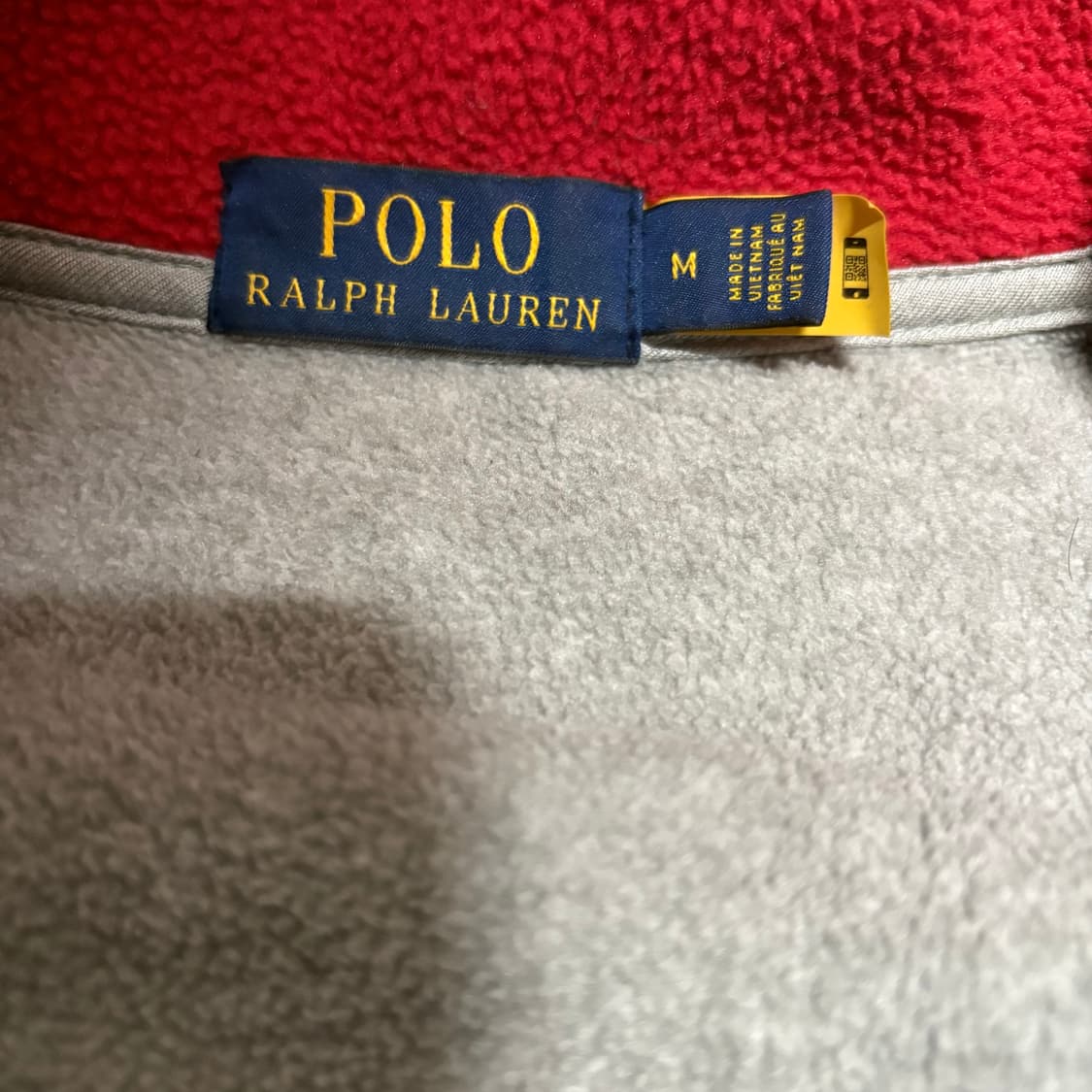 폴로 빅로고 성조기 하프집업 후리스 M 상품이미지4