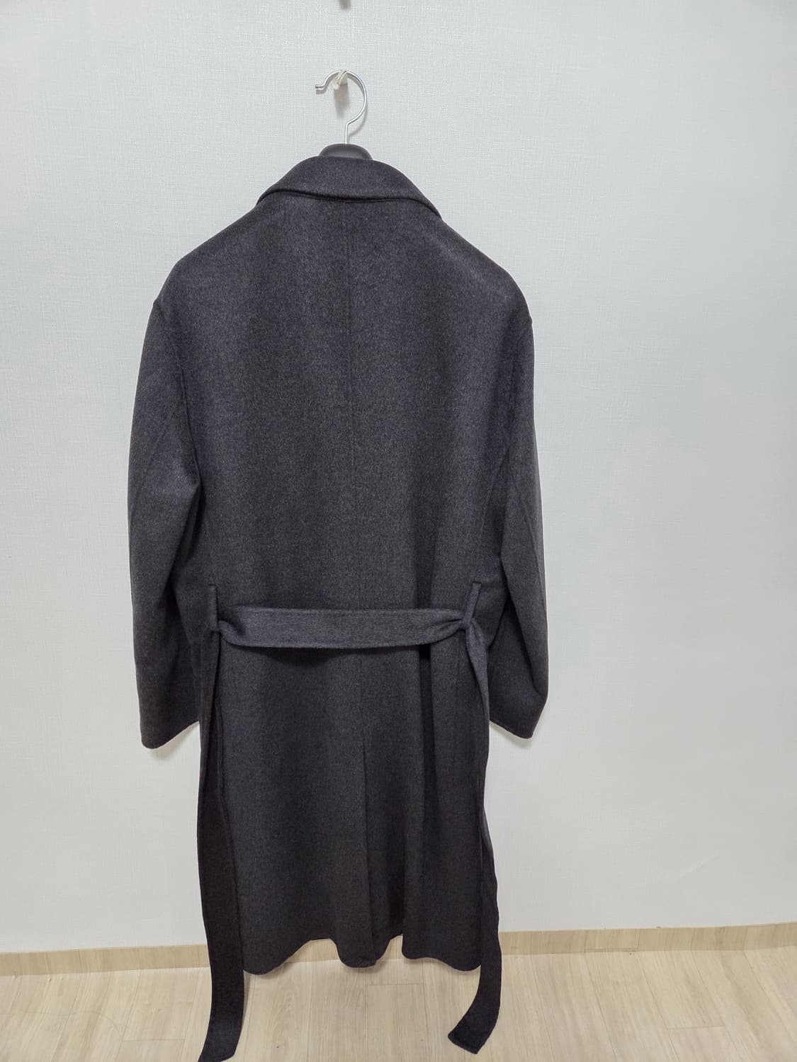 무탠다드 캐시미어블렌드 오버사이즈 핸드메이드 로브 코트차콜그레이 새상품 상품이미지3