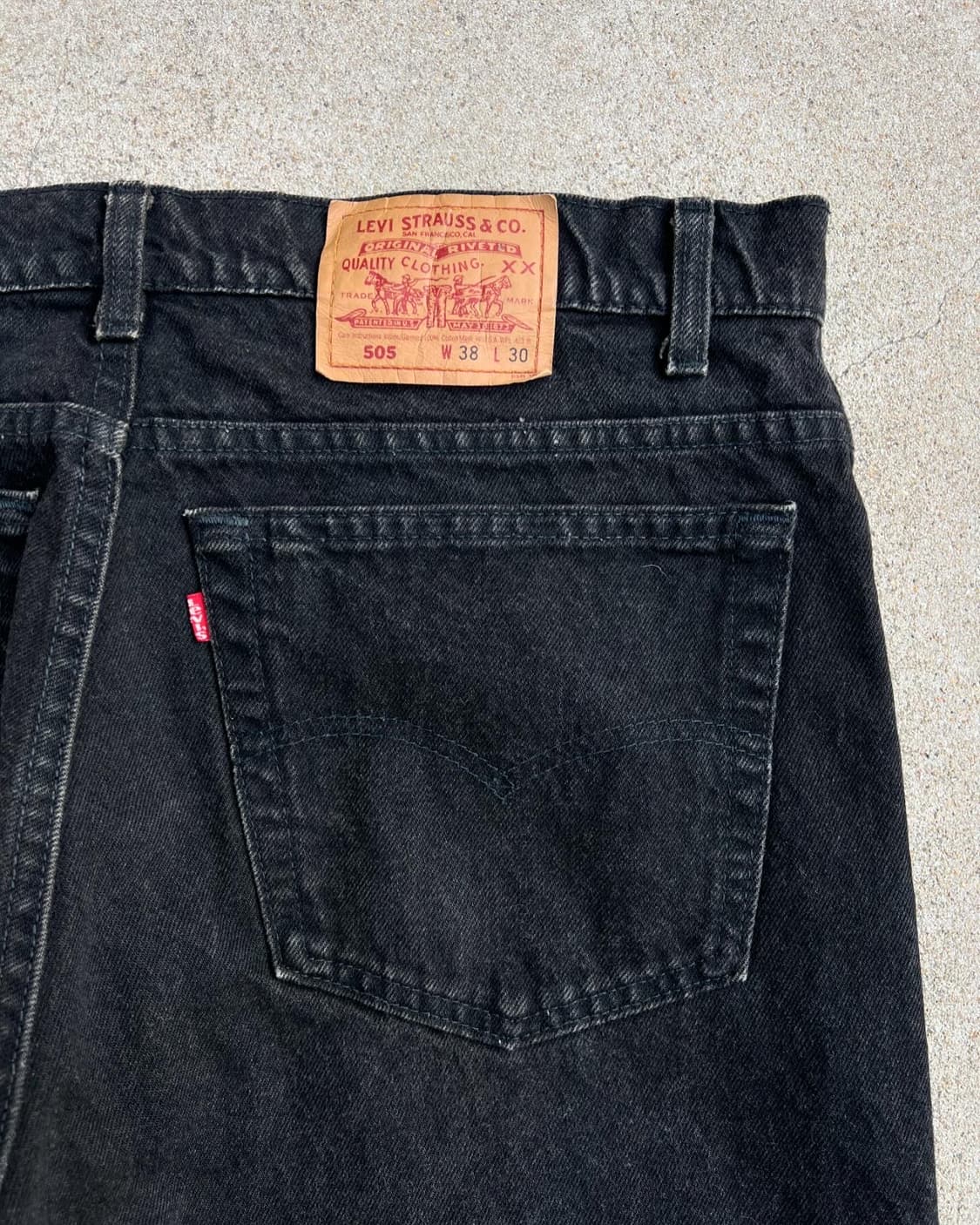 (36)90s 리바이스 505 블랙진 /384 상품이미지4
