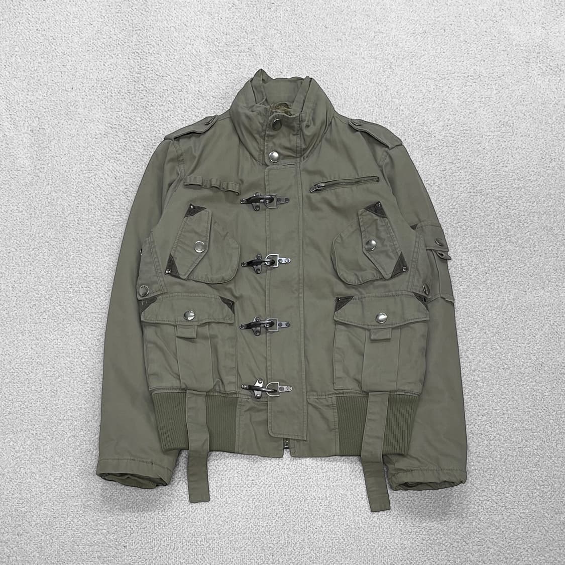 A&E 빈티지 파이어맨 봄버 자켓 베이지 브라운 상품이미지1