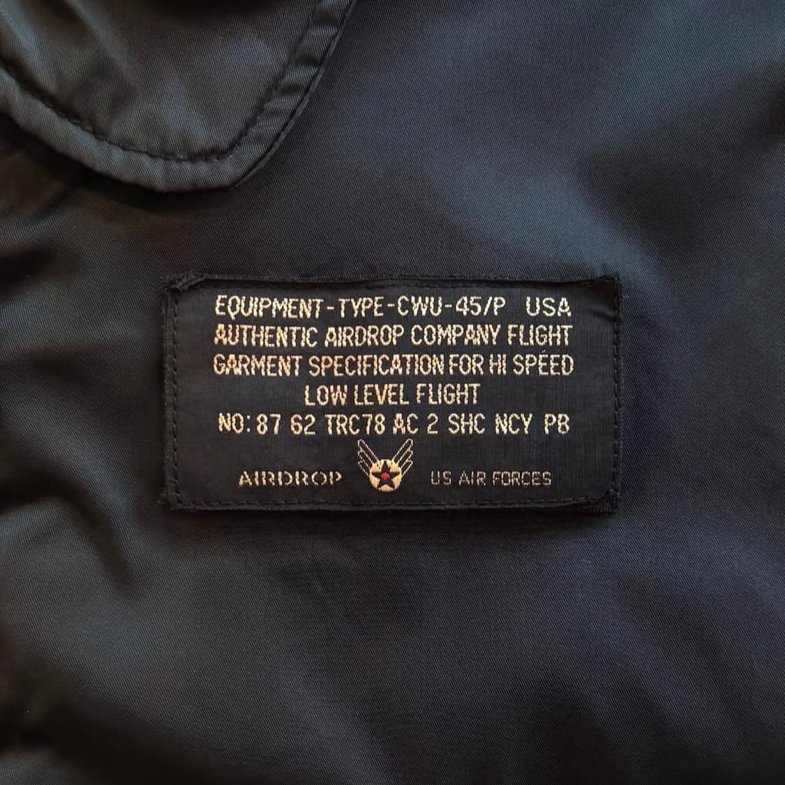 90s US Air Force CWU-45/P 플라이트 자켓 상품이미지7
