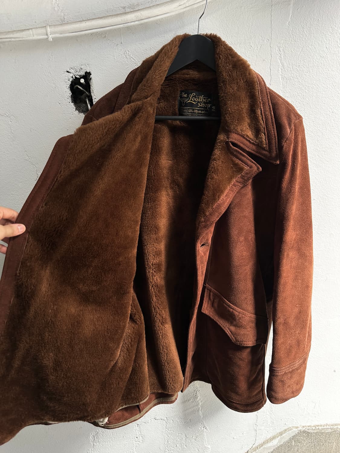 80's 빈티지 Sears 시어스 시어링 레더 스웨이드 코트 상품이미지6