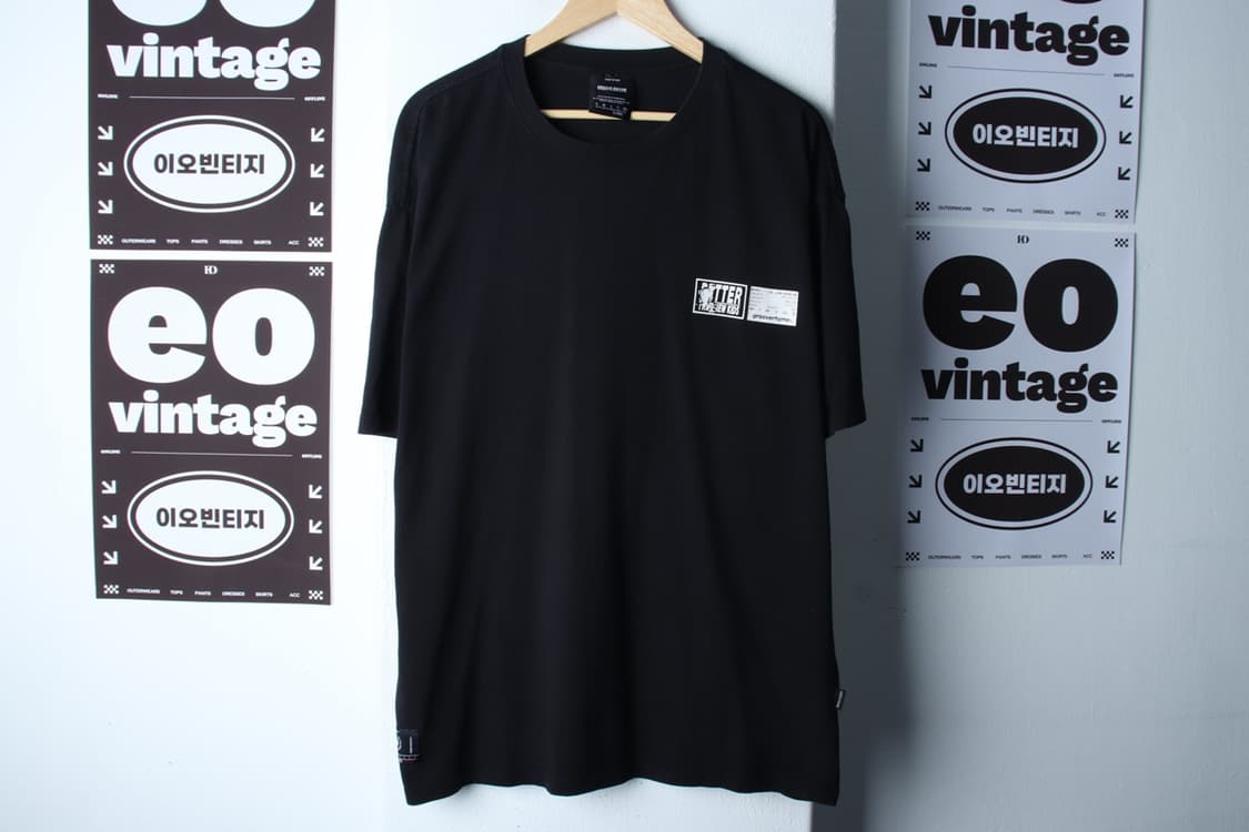(XL-2XL) 그루브라임 반팔 티셔츠 빅사이즈 블랙 스트릿-H32404 상품이미지2