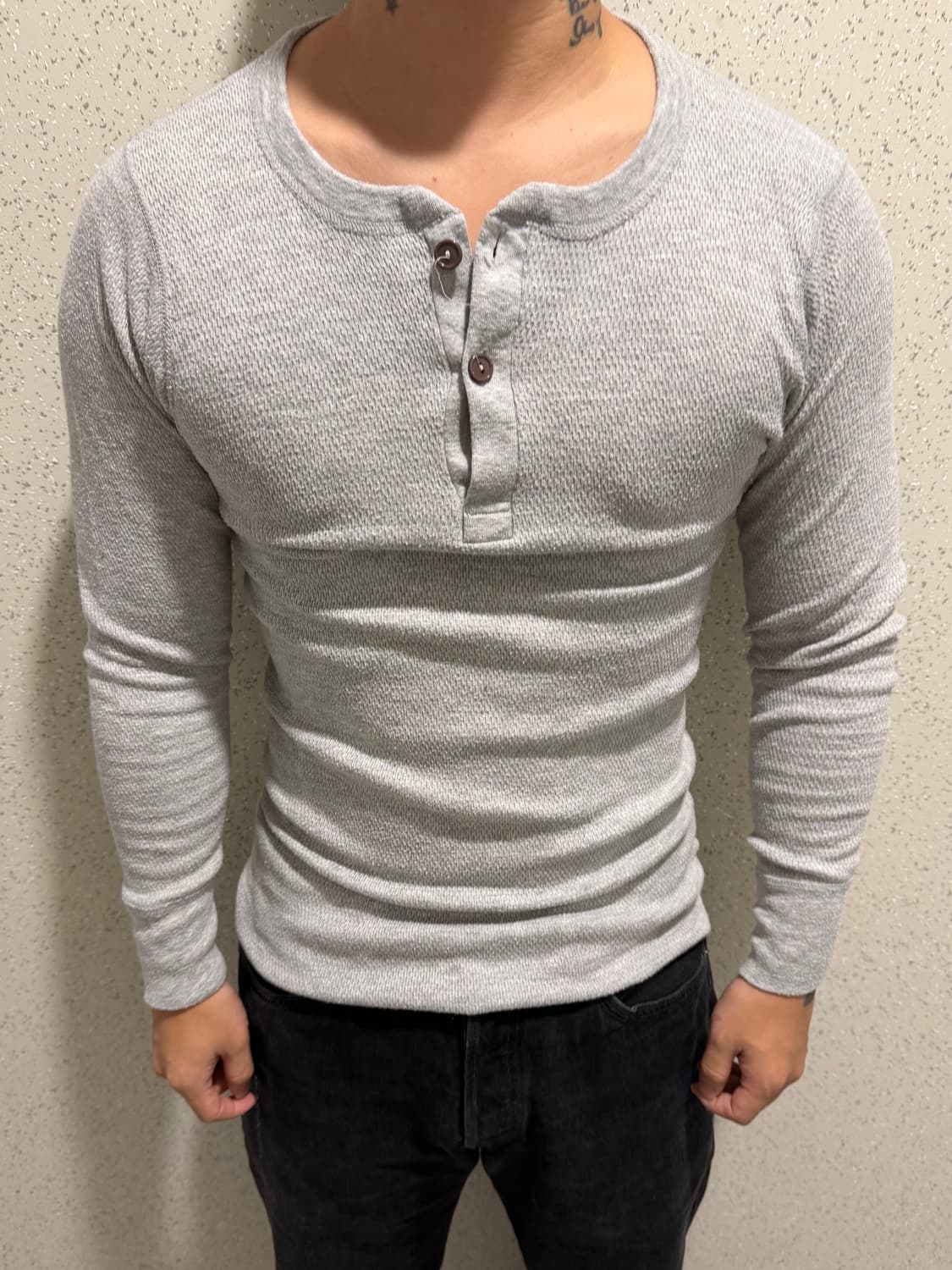 70s USA Vintage Hanes 써멀 헨리넥 롱슬리브 상품이미지1