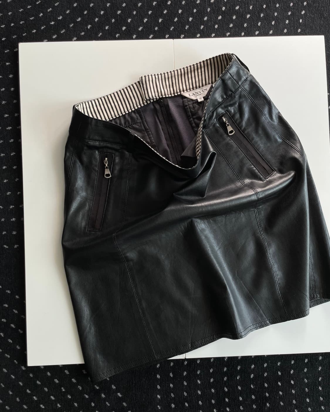 LANVIN sport : 랑방 레더 미디 스커트 상품이미지6