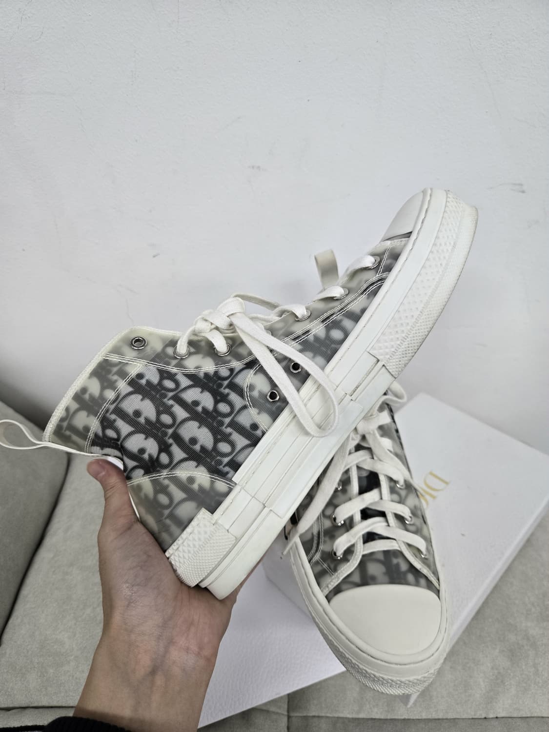 [보증서 정품]디올 오블리크 하이탑 스니커즈 상품이미지5