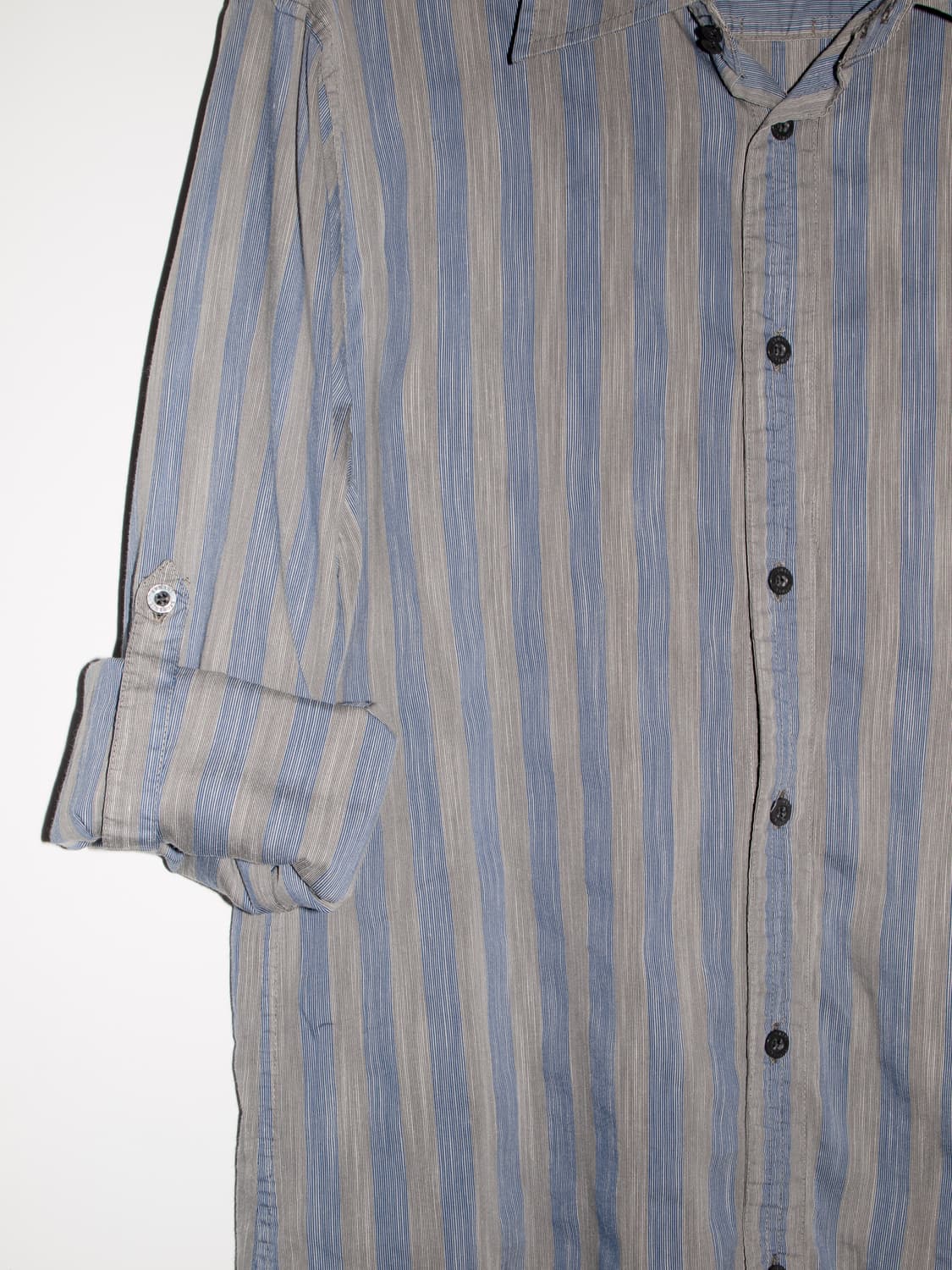 Cotton Roll-up Tab Stripe Shirts 상품이미지7