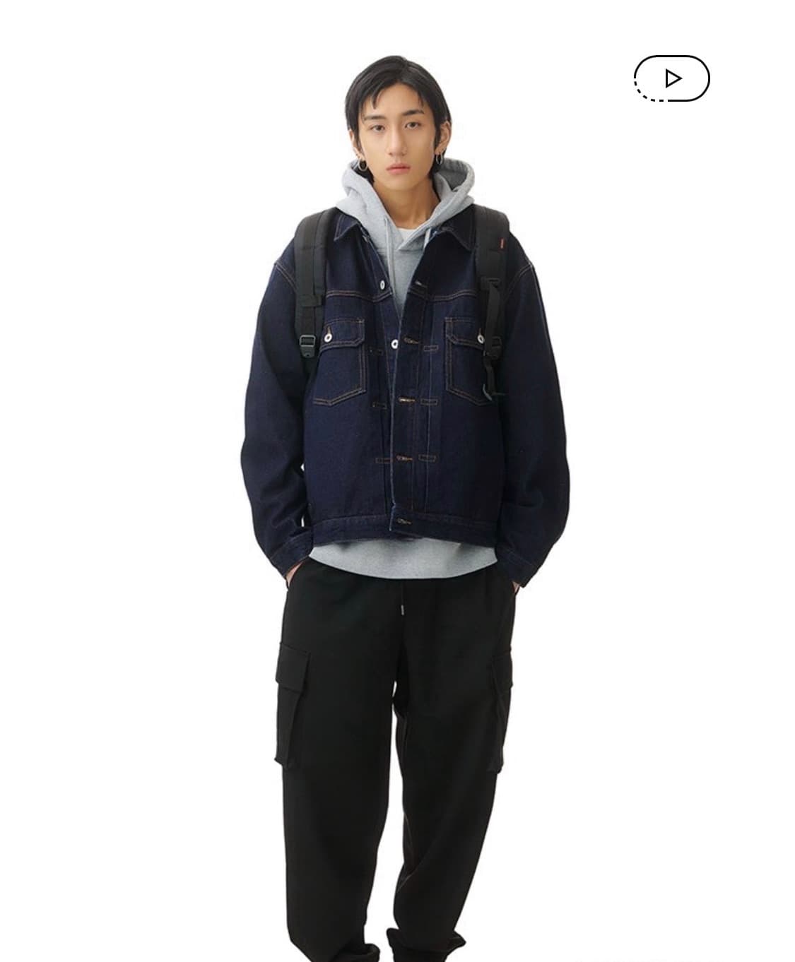 무탠다드 릴렉스드 트러커 데님자켓2 [딥 인디고] 상품이미지3