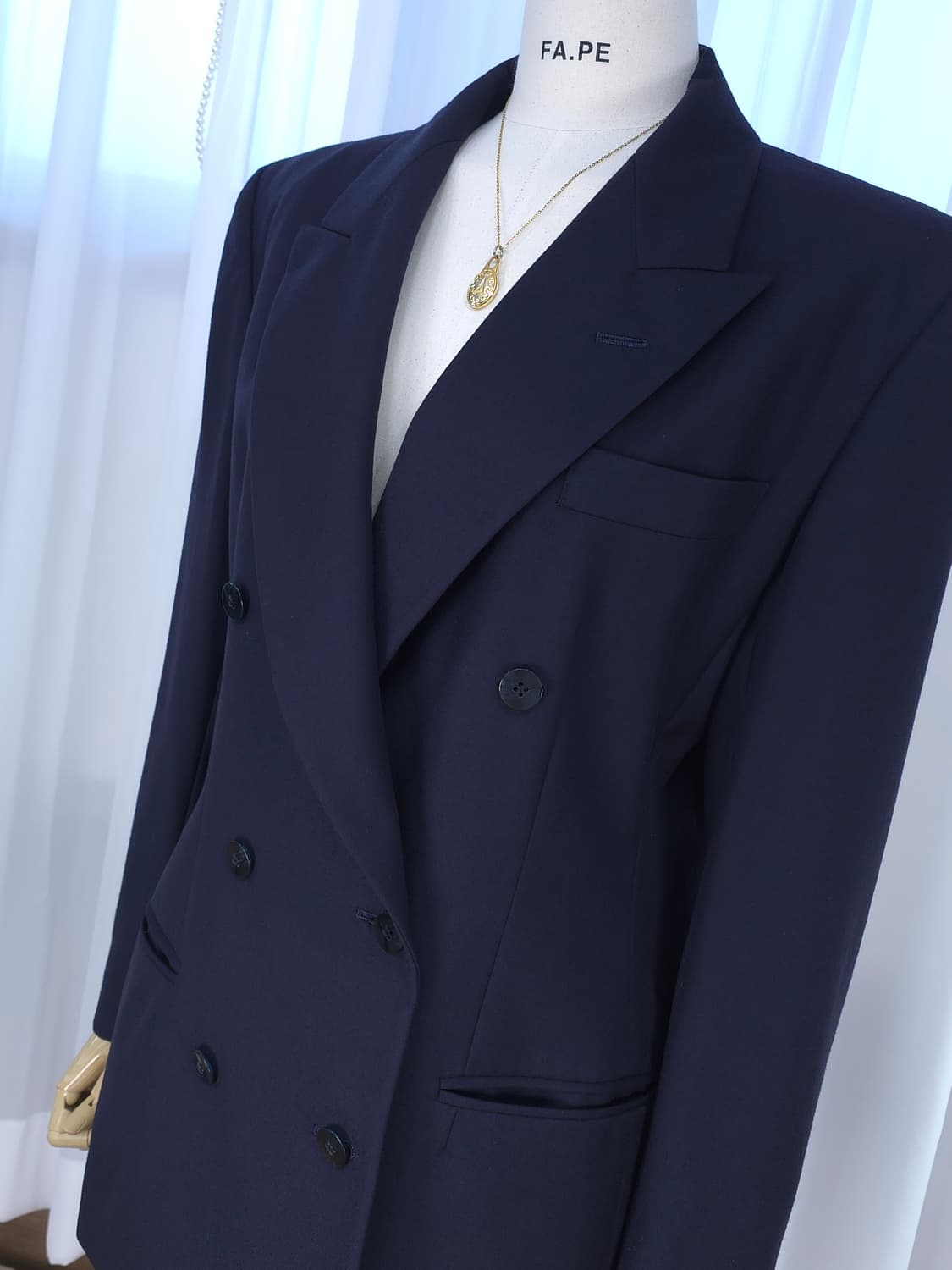 캘빈클라인 네이비 더블 버튼 자켓 상품이미지1