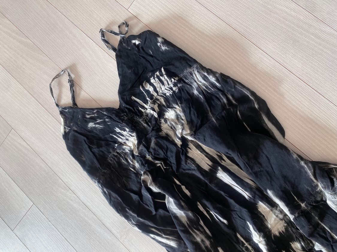 블랙 타이다이 롱 원피스 상품이미지2