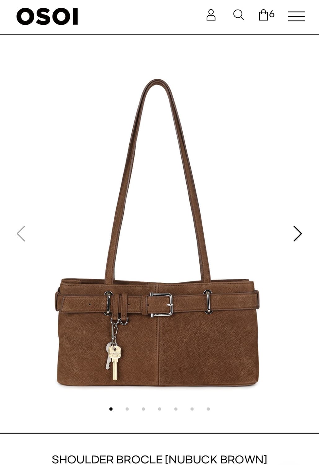 오소이) Shoulder Brocle Nubuck Brown 상품이미지1