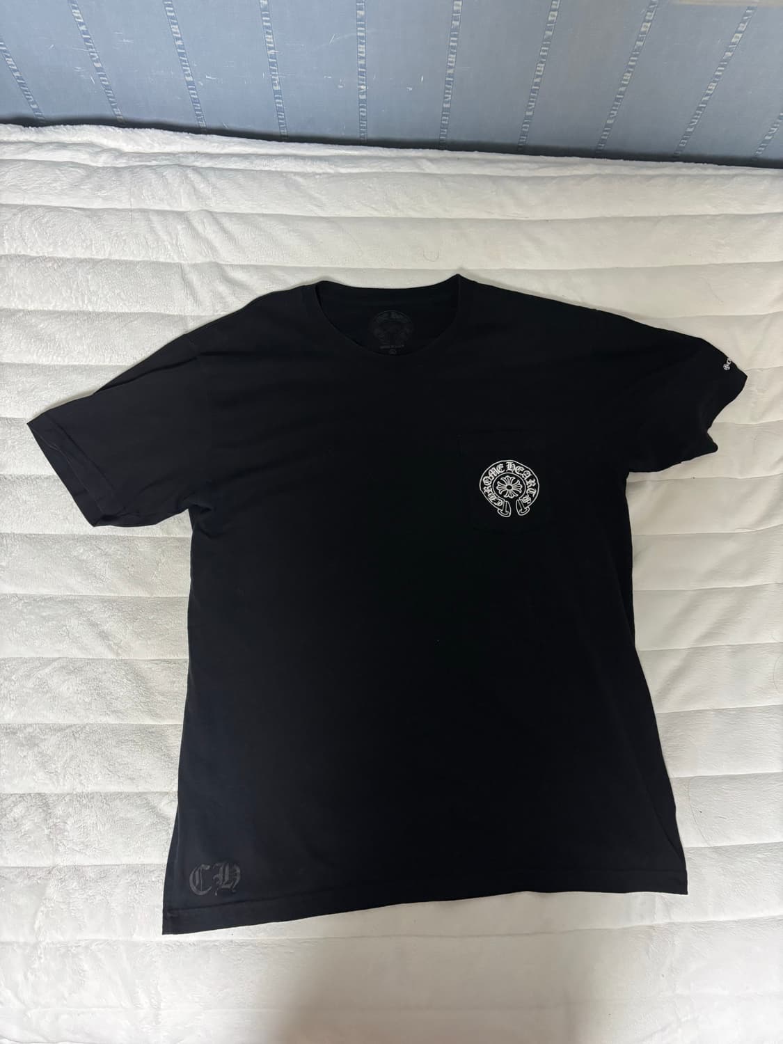 크롬하츠 홀스슈 로고 포켓 티셔츠 반팔 블랙 xl 상품이미지1