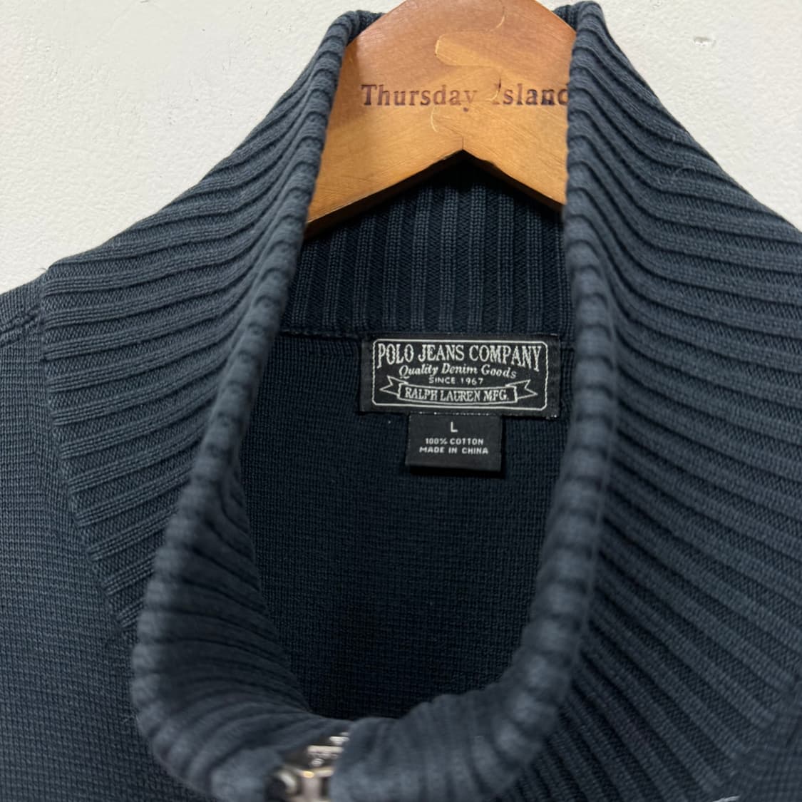 폴로 밀리터리 니트 집업 상품이미지3