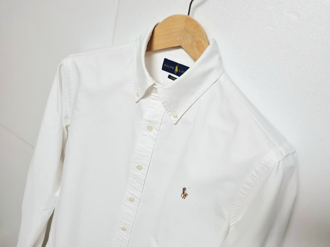 남성 폴로 화이트 흰색 옥스퍼드 멀티포니 긴팔 남방 셔츠 옥스포드 상품이미지1