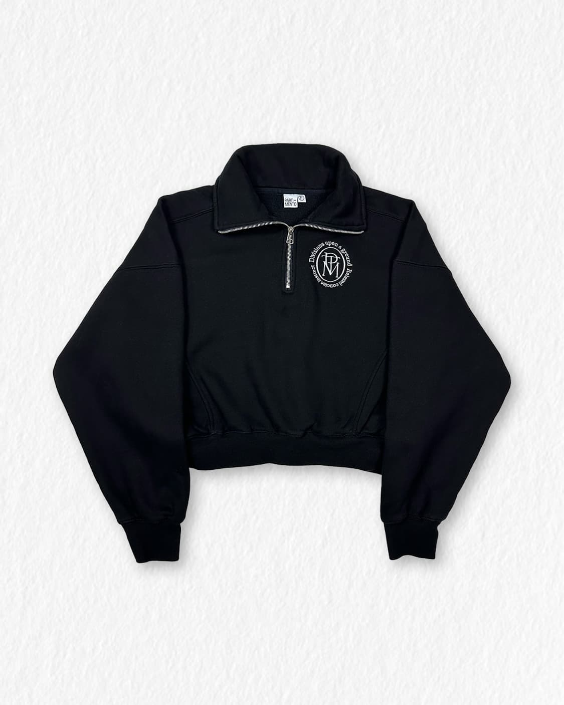 파르티멘토 기모 반집업 크롭 맨투맨 상품이미지1