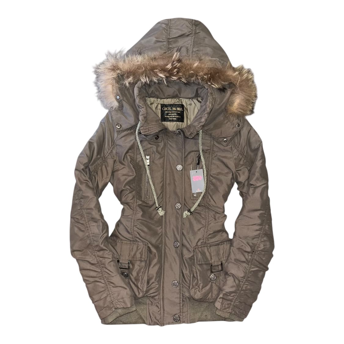 CECIL McBEE 세실맥비 셔링 퍼후드 야상자켓 y2k갸루펑크 상품이미지1