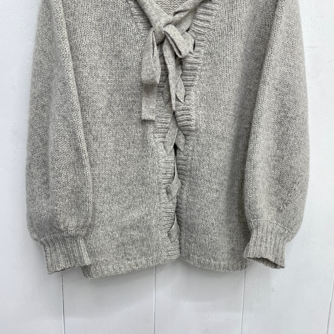 밀라 오웬 레이스업 브이넥 니트 가디건 상품이미지4