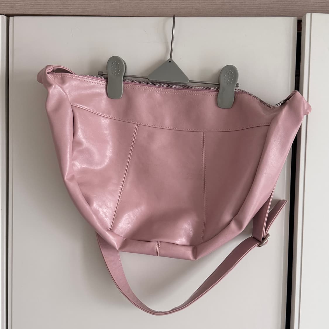 보부상 데일리 가죽 크로스백 핑크 상품이미지6