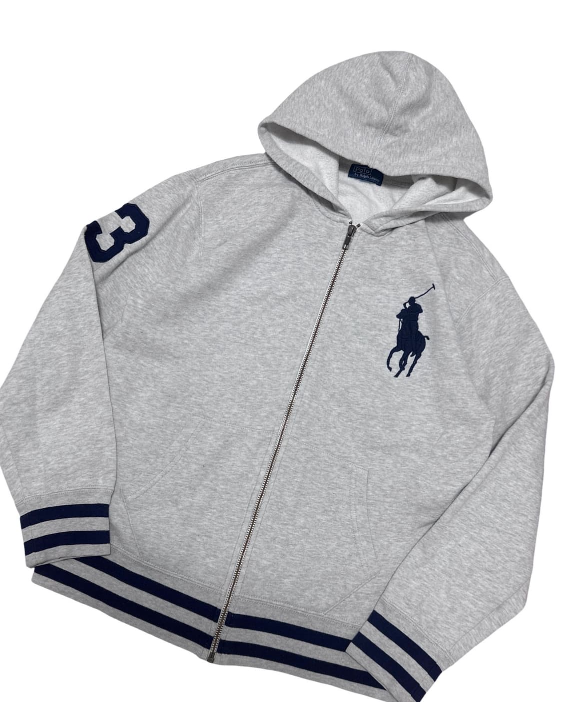 폴로 랄프로렌 빅포니 회색 후드집업 상품이미지3