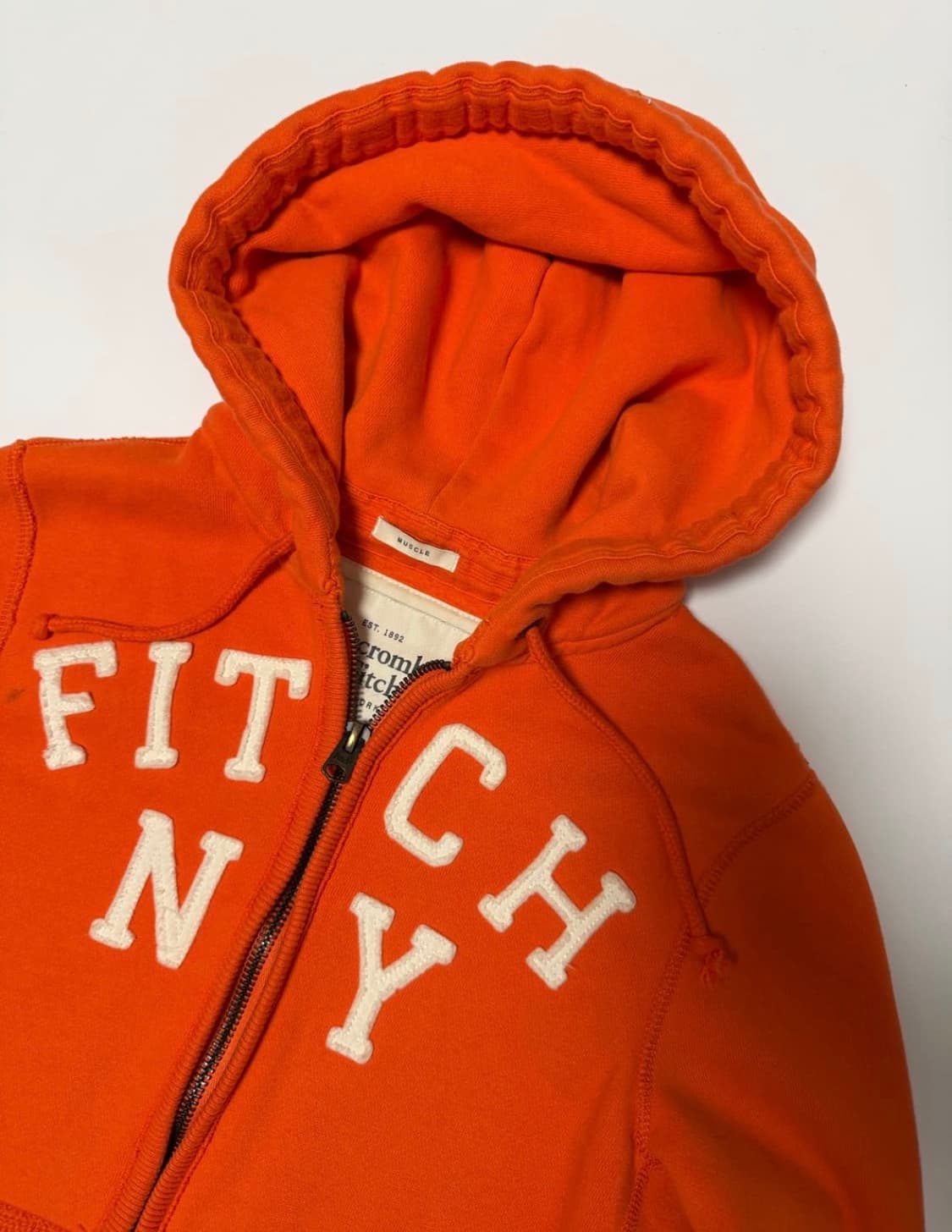 아베크롬비 주황 후드집업 상품이미지3