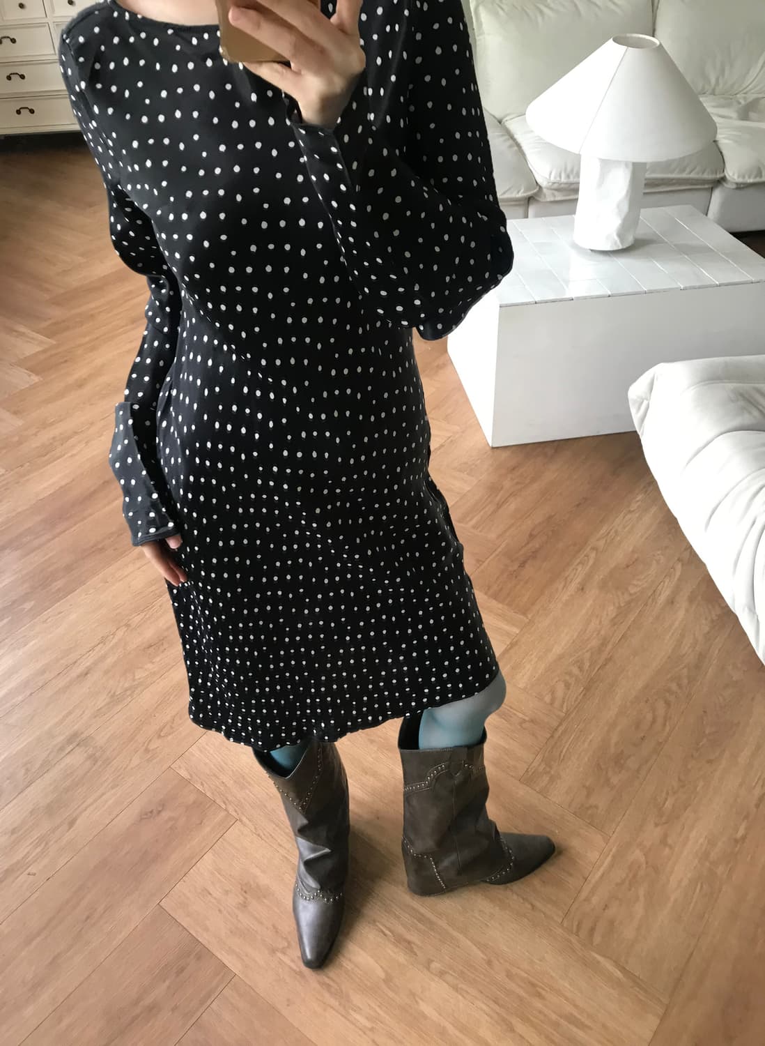 vintage dot pattern one-piece 상품이미지6