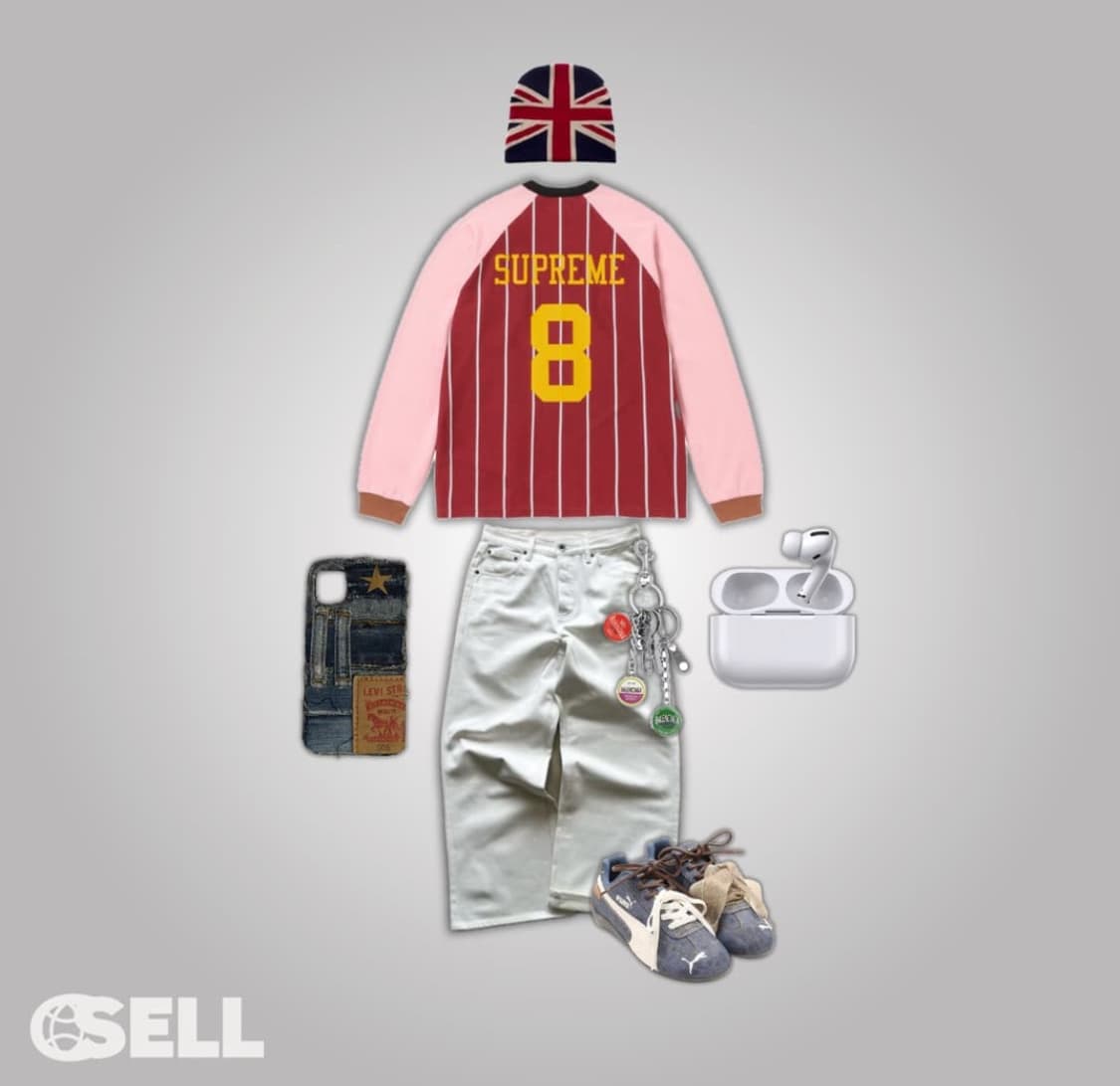 슈프림 마룬 롱슬리브 상품이미지2