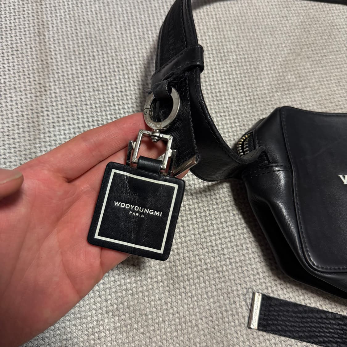 우영미(WYM) 스퀘어 미니백 블랙 상품이미지3