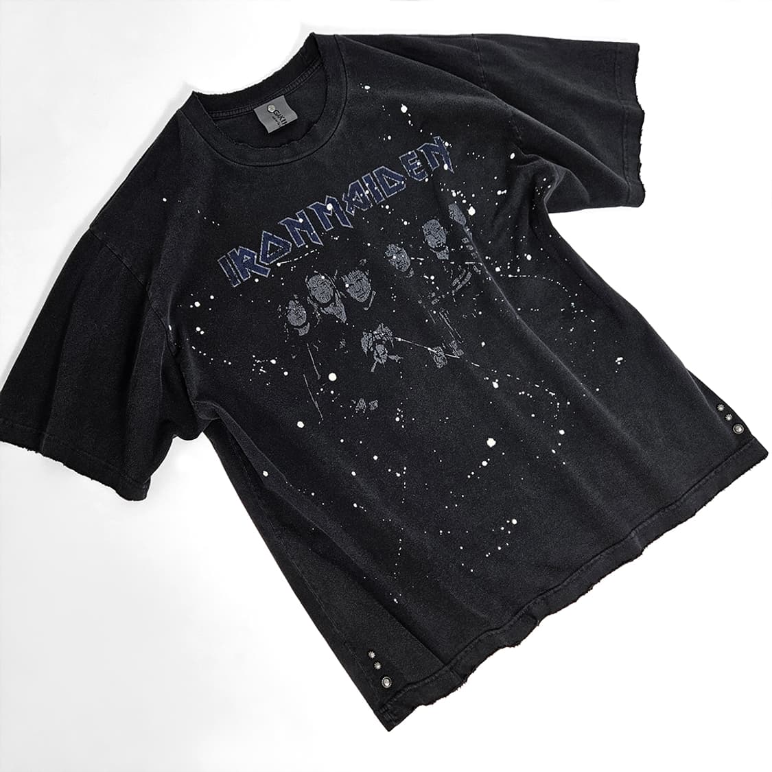 Iron maiden 웨스턴 빈티지 밴드 티셔츠(washed black) 상품이미지1