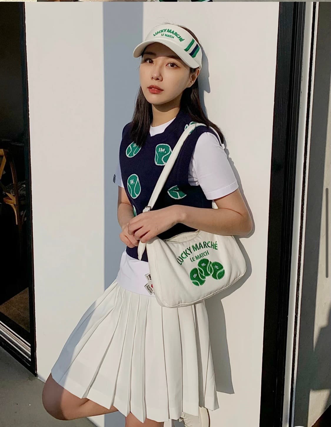 럭키 마르쉐 테니스 니트 베스트 상품이미지2