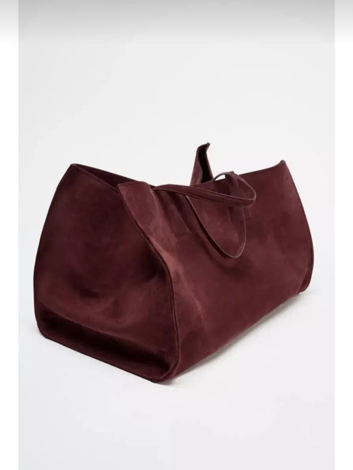 자라 버건디 레드 맥시 레더 쇼퍼백 상품이미지2