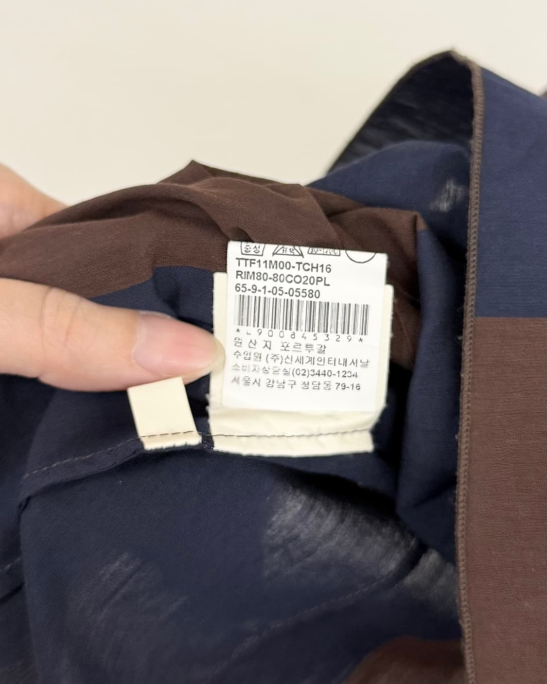 마르니 다크브라운 네이비 패치워크 드레스 상품이미지9