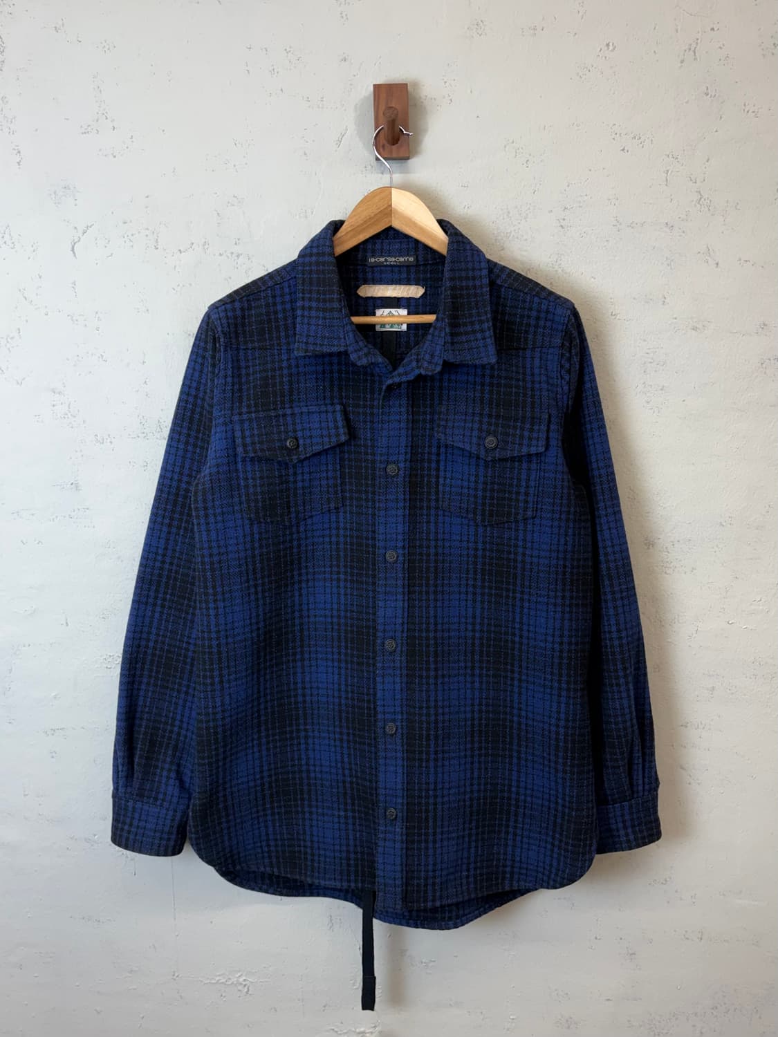 오프화이트 텐꼬르소꼬모 블루 플란넬 셔츠 상품이미지2