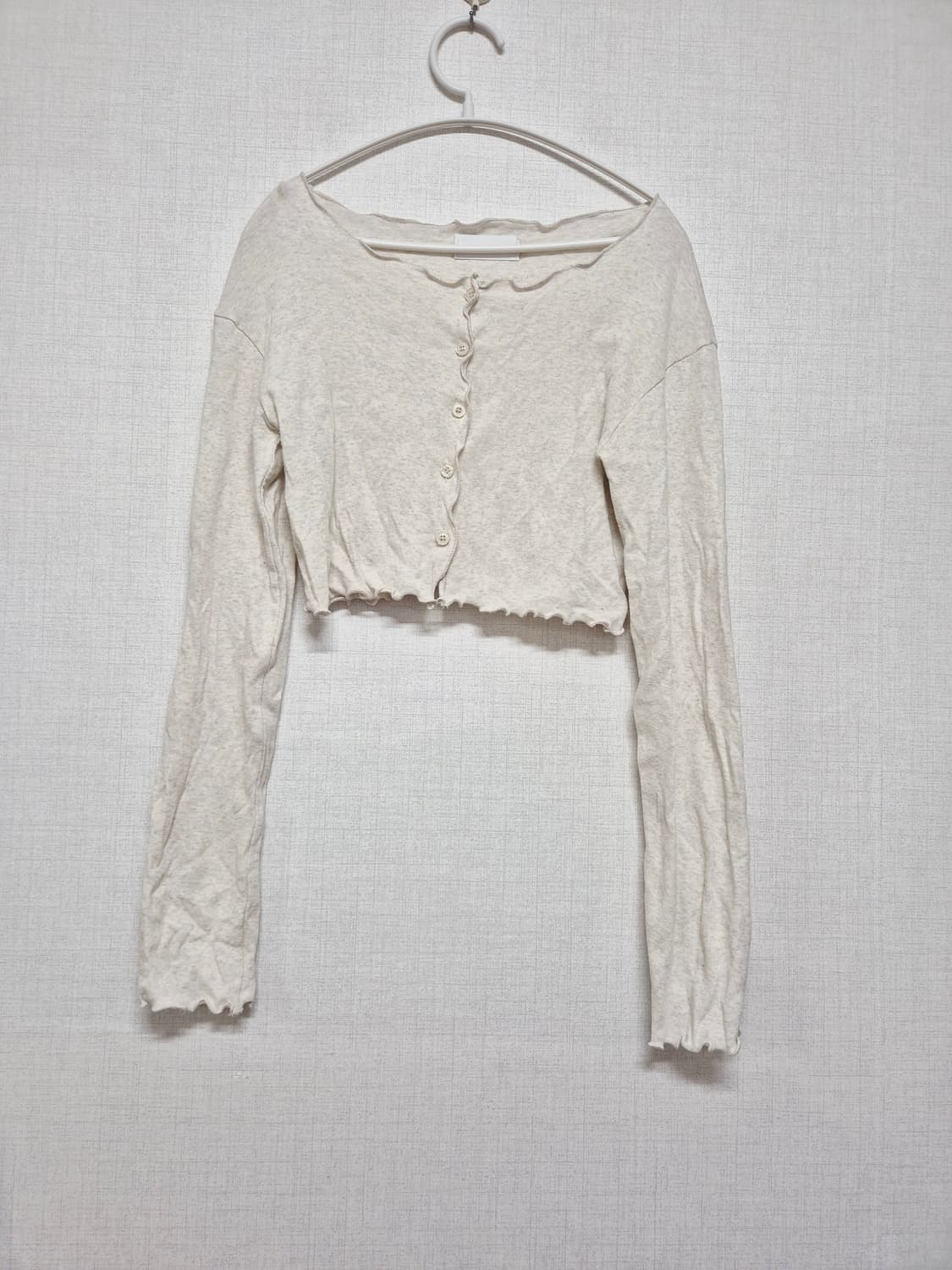 아이보리 크롭 가디건 상품이미지1