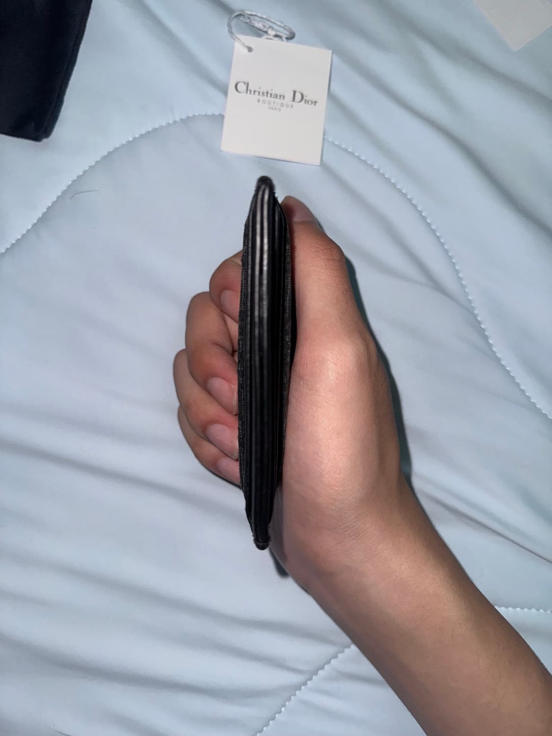 디올 오블리크 자카드 카드 홀더 블랙 상품이미지2
