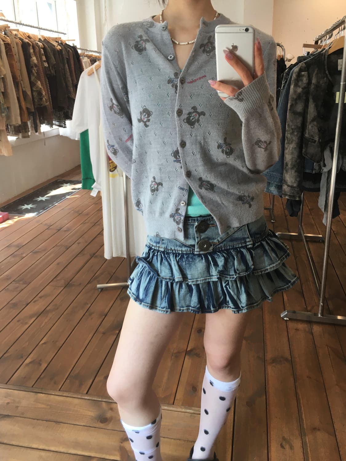히스테릭글래머 소라 퍽베어 가디건 상품이미지6