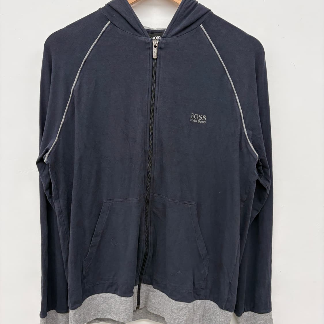 보스 블랙 후드집업 배색 여성 M 상품이미지2