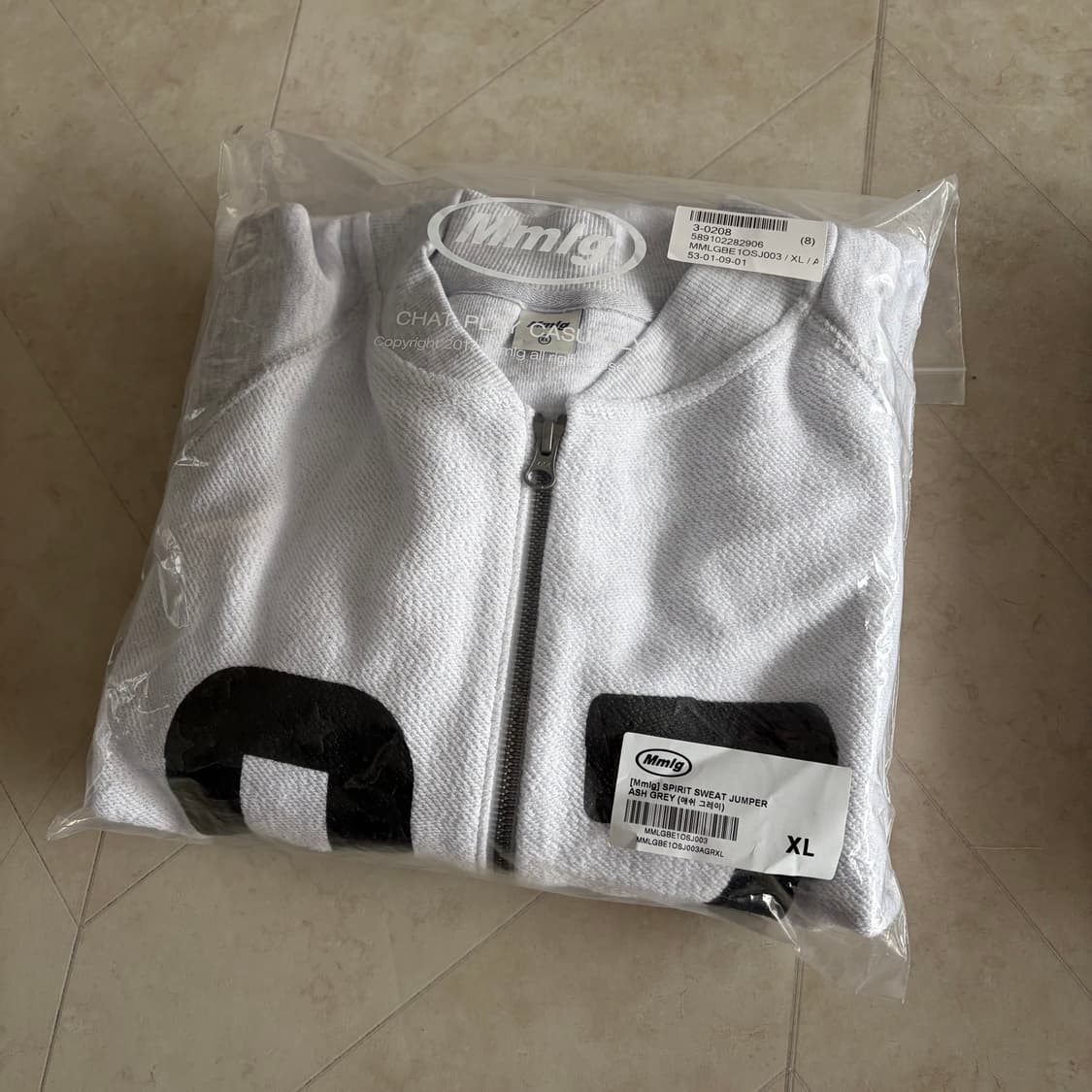 새상품(XL)MMLG 스피릿 스웨트 점퍼 애쉬그레이 상품이미지2