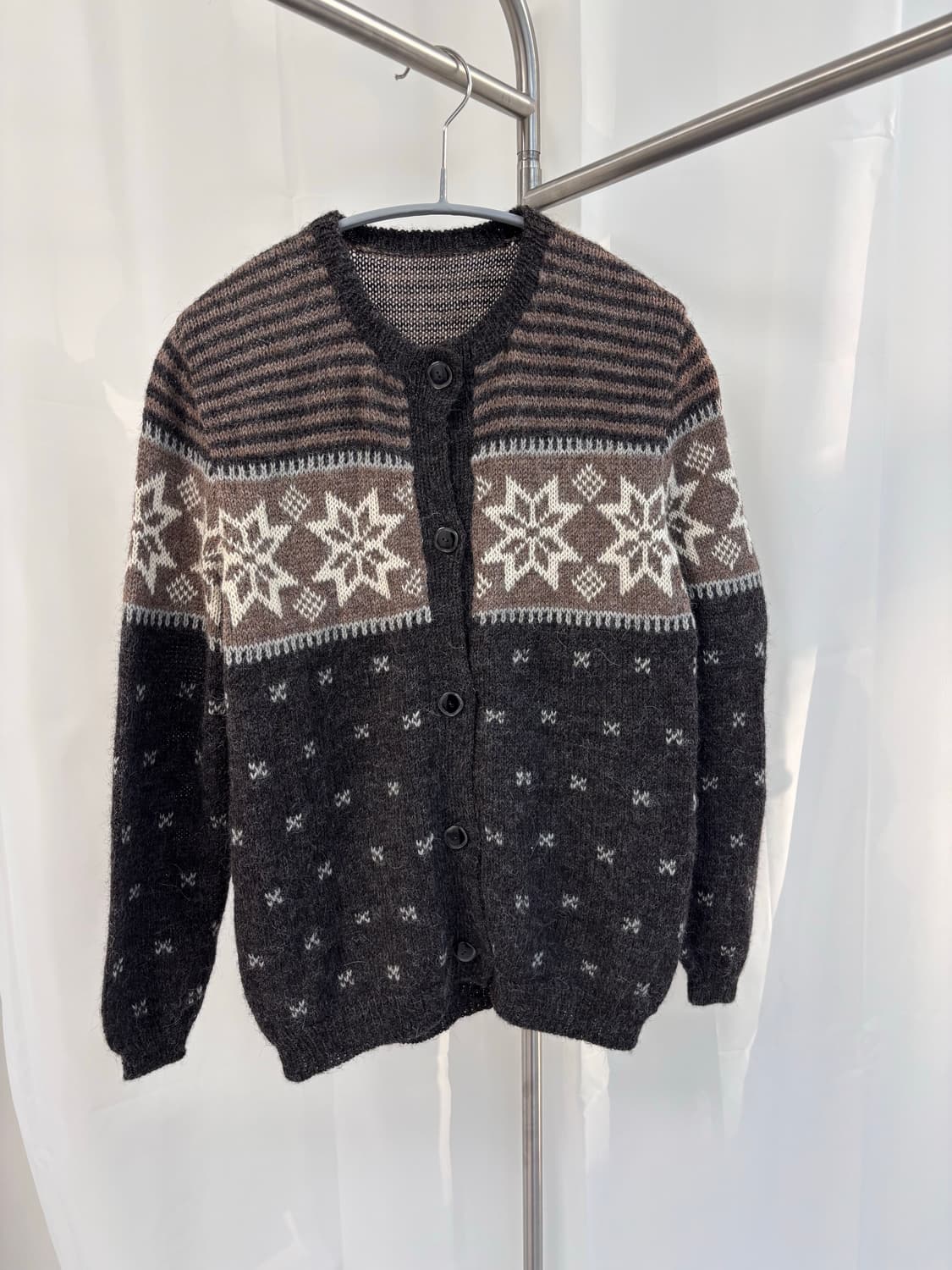 빈티지 윈터 패턴 가디건 상품이미지1