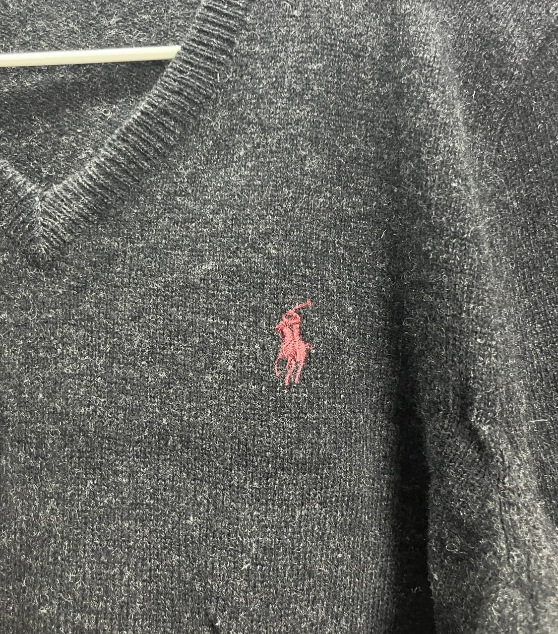 폴로 랄프로렌 램스울 브이넥 니트 블랙 S 상품이미지4