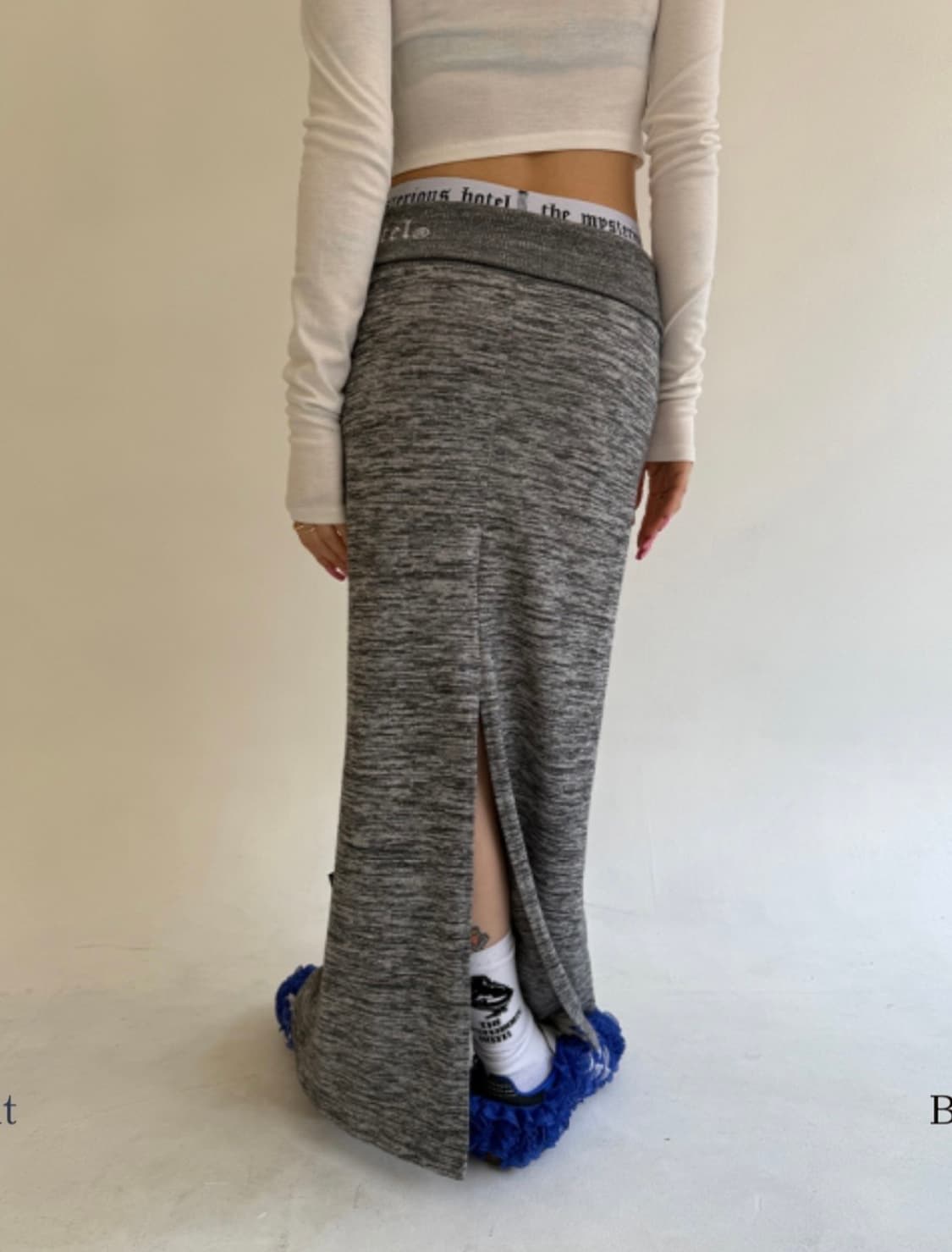 더미스테리어스호텔 집업 롱 스커트 상품이미지2