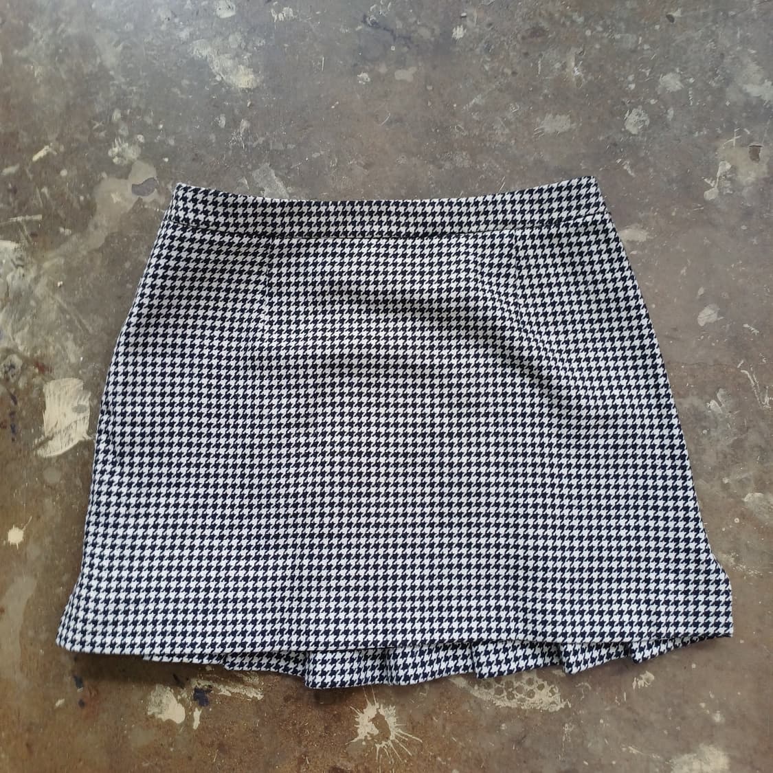 M) ZARA 자라 하운드투스 체크 플리츠 스커트 상품이미지4